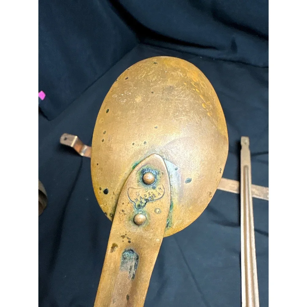 Vintage ODI Copper Kitchen Tool Set Hanging Wall Rack 5 Utensils Made in Korea